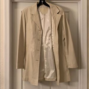 Italian White leather jacket